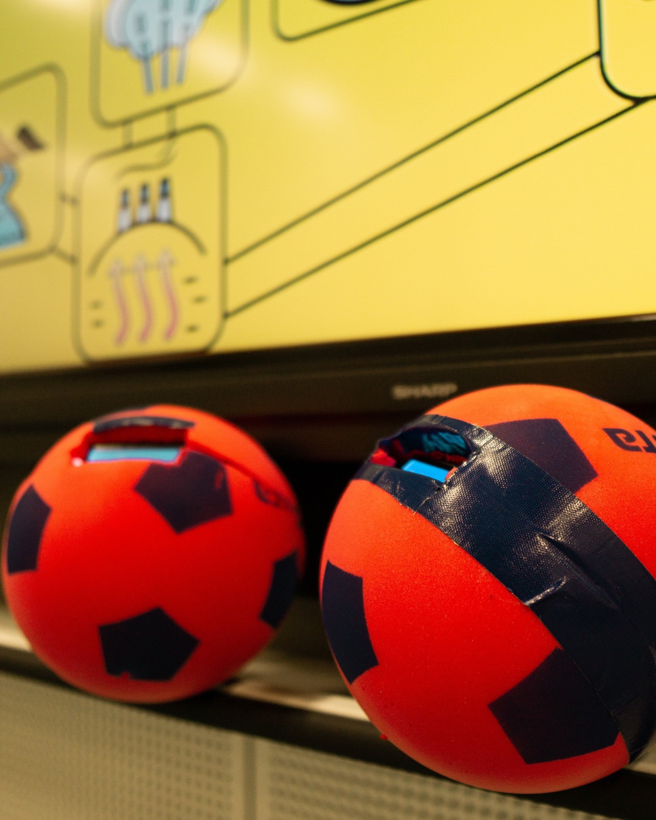 The finished working prototype ball