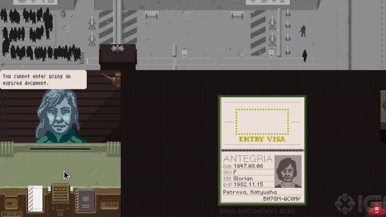 Papers Please reference screenshot